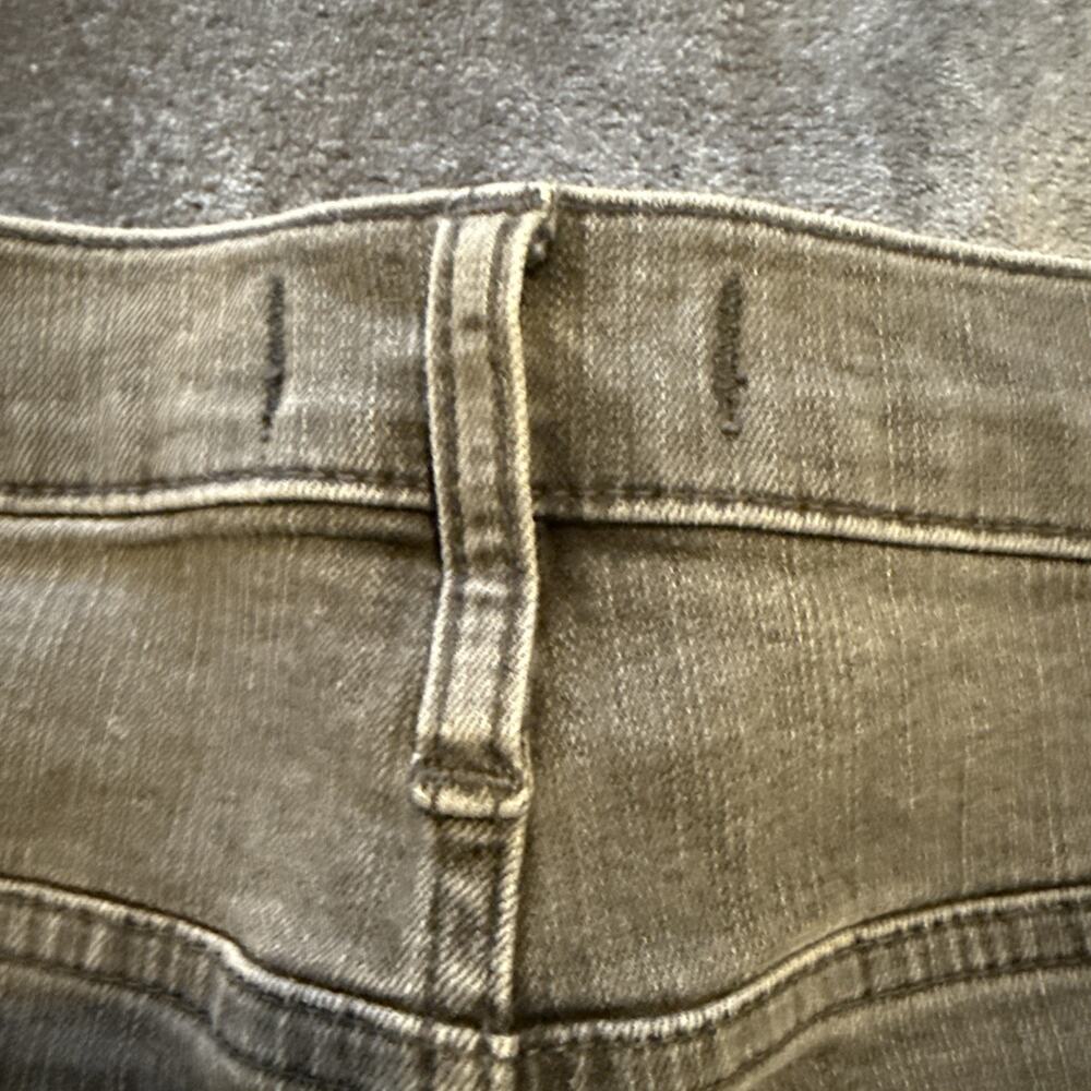 Madewell Gray Faded Black Stovepipe Straight Leg Raw Hem Jeans, Size 29 - Picture 14 of 15